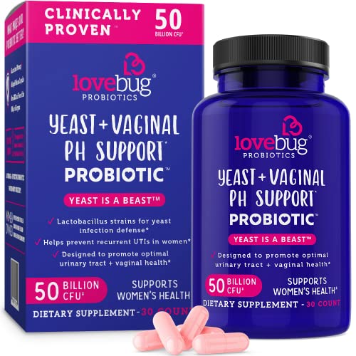 Lovebug Yeast + Vaginal pH Support | Clinically Studied Ingredients for Yeast & UTIs lovebug PROBIOTICSAu supplements