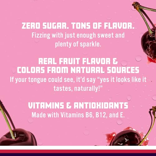 Sparkling Ice, Black Cherry Sparkling Water, Zero Sugar Flavored Water, with Vitamins Sparkling ICEUS supplements