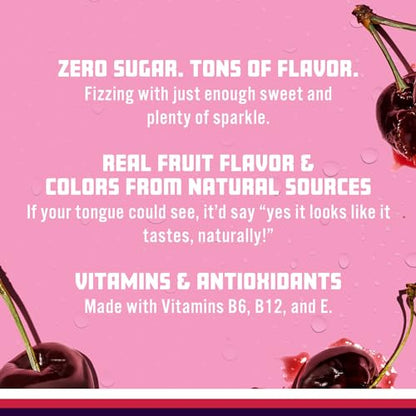 Sparkling Ice, Black Cherry Sparkling Water, Zero Sugar Flavored Water, with Vitamins Sparkling ICEUS supplements