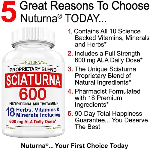 Sciatica Supplement with 600 mg Alpha Lipoic Acid - Sciatic Nerve Support NuturnaAu supplements