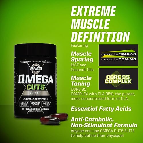 PMD Sports Omega Cuts Elite Fat Loss-Muscle Defining Formula - Omega Fatty Acids PMDAu supplements
