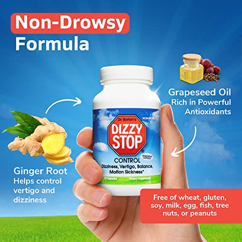Dizzy Stop Dr. Barton’s All-Natural Vertigo Comfort, Inner Ear Balance Supp Dizzy StopUS supplements