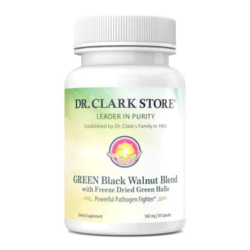 Dr Clark Green Black Walnut Blend - Freeze Dried Hull Dietary Supplement, Extra Strength Formula from All Natural Walnuts, Supports Healthy Intestinal Environment, 360mg, 50 Gelatin Capsules Dr Clark StoreAu supplements