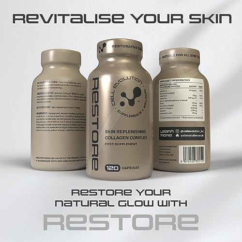Cell Evolution Restore, Restorative Pure Marine Collagen 1600mg Capsules, Marine Collagen CELL EVOLUTIONUS supplements