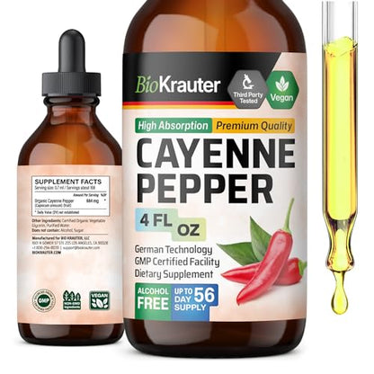 MAUWE HERBS Cayenne Pepper Supplement - Organic Cayenne Pepper Tincture MAUWE HERBSUS supplements