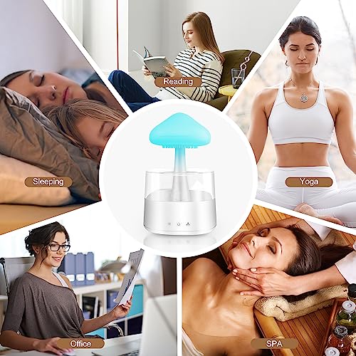 Mushroom Humidifier with Essential Oils, Night Light with 7 Changing Colors, Desk Cloud Lights MriykioAu supplements