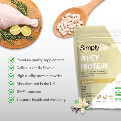 SimplyGo Whey Protein Powder | 900g | Simply Add 30g to Water, Juice or Shakes Simply SupplementsUS supplements