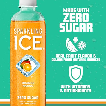 Sparkling Ice, Orange Mango Sparkling Water, Zero Sugar Flavored Water, with Vitamins Sparkling ICEUS supplements