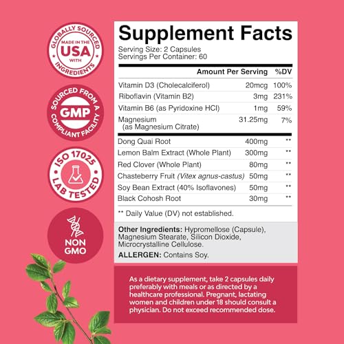 Complete Herbal Menopause Supplement for Women - Multibenefit Menopause Relief Hormone Natures CraftAu supplements