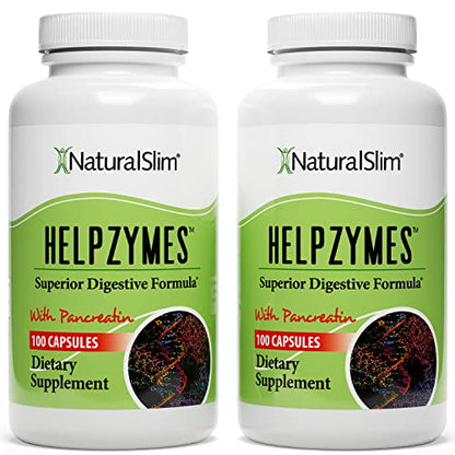 NaturalSlim Helpzymes Digestive Enzymes for Digestion, Bloating, Gas Reli NaturalSlimUS supplements