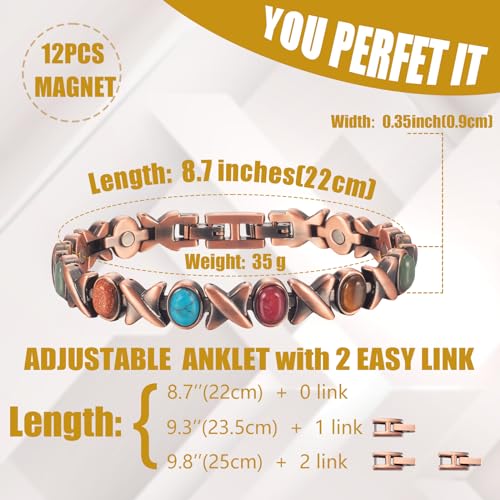 MagVIVACE Copper Anklet for Women for Arthritis and Joint, Magnetic Therapy Ankle Bracelet, Jewelry Gift MagVIVACEAu supplements