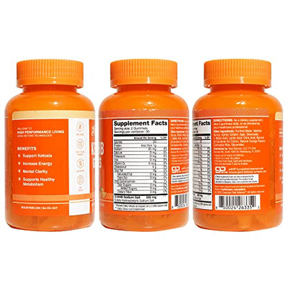 Real Ketones Keto BHB Gummies - Keto Gummies with BHB Exogenous Ketones for Enhanced Real KetonesUS supplements