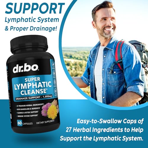Lymphatic Support Herbal Supplement with Echinacea & Ginger - For Lymph Drainage & Detox DR. BOAu supplements