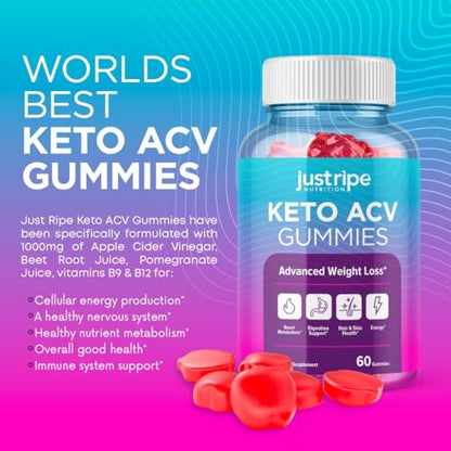 Keto Acv Gummies - Keto Gummies Apple Cider Vinegar - Weight Fat Management Loss Just Ripe NutritionUS supplements