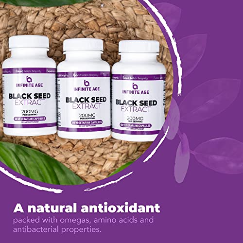 INFINITE AGE Dry Organic Black Seed Oil Extract Capsules - Nigella Sativa Seed Extract INFINITE AGEUS supplements