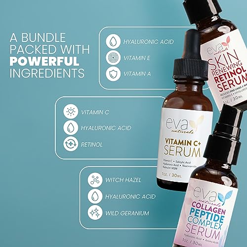 Eva Naturals Anti-Aging Serum Bundle - Vitamin C Serum, Hyaluronic Acid Serum Eva NaturalsAu supplements
