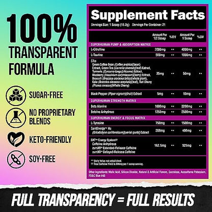 ALPHA LION Superhuman Pre Workout Powder, Beta Alanine, L-Taurine & Tri-Source ALPHA LIONUS supplements