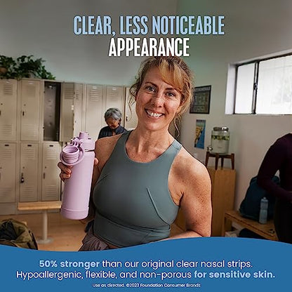 Breathe Right Nasal Strips | Extra Strength | Clear | For Sensitive Skin Breathe RightUS supplements