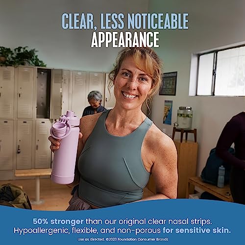 Breathe Right Nasal Strips | Extra Strength | Clear | For Sensitive Skin Breathe RightUS supplements