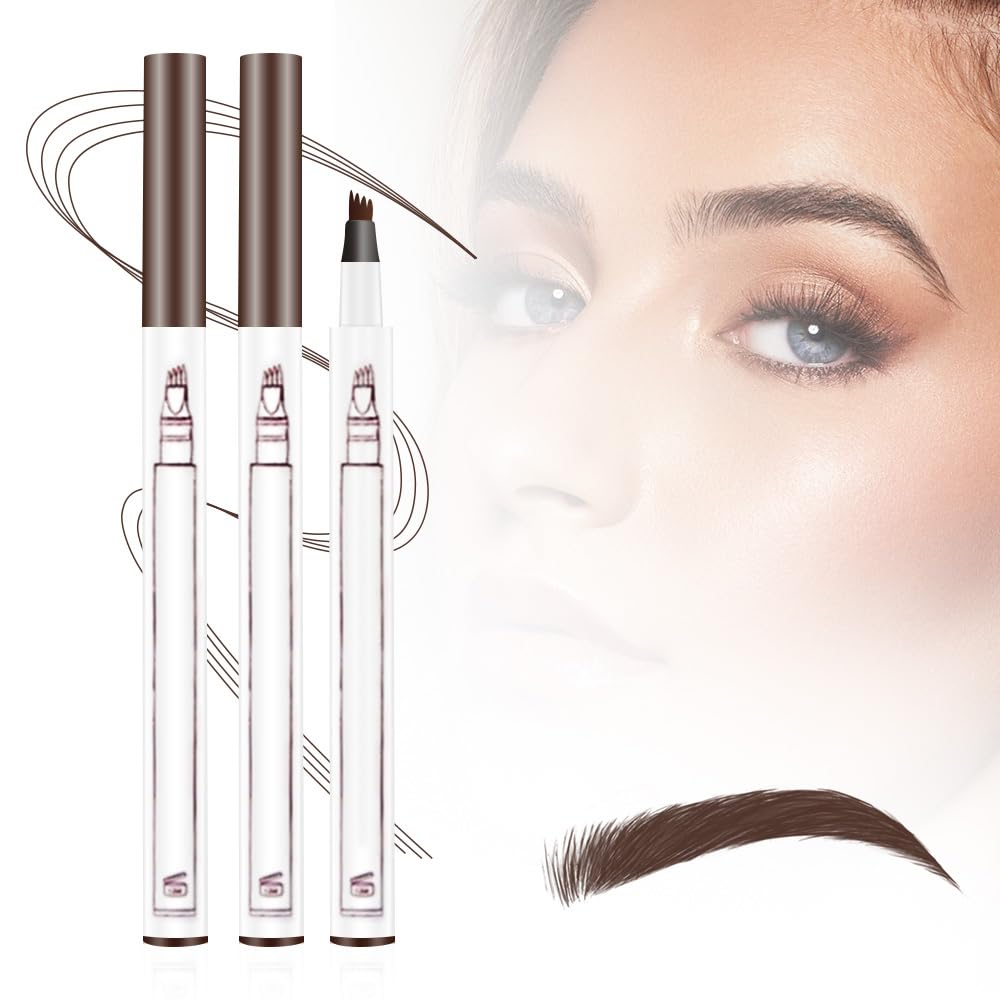 2PCS New Waterproof Brow Pencil with Micro-Fork Tip, 3D Magic Eyebrow Pencil 4-Head Split Waterproof Long-lasting,Fine Stroke Eyebrow Pen Makeup Eyebrow Pencils Stay on All Day (Brown) GenericAu supplements
