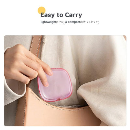 Slim Transparent Aligner Case with Magnetic Closure, Small Compact Retainer Holder Fits MaobuliUS supplements