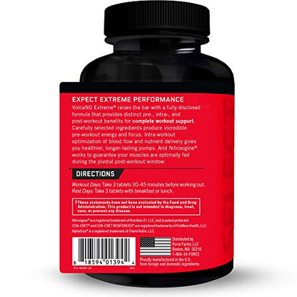 Force Factor Volcano Extreme Pre Workout Nitric Oxide Booster Supplement for Men Force FactorUS supplements