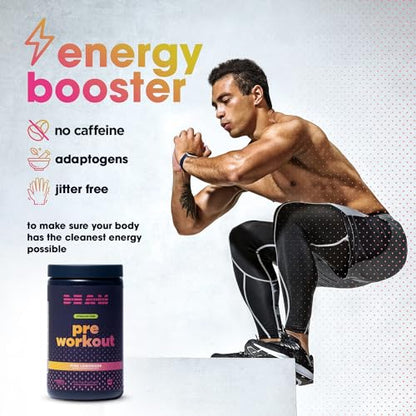 BEAM Be Amazing Vegan Stim Free Pre-Workout Powder | Energy Booster Powdered Drink BEAMUS supplements
