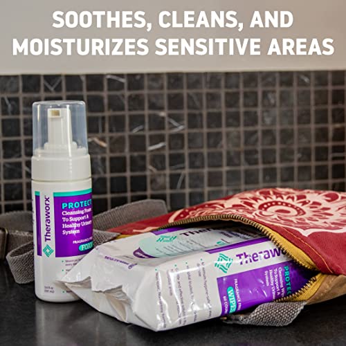 Theraworx Protect U-Pak 60-Ct Wipes & Hygiene Foam 3.4 oz for Urinary Health (Pack of 1) THERAWORX PROTECTAu supplements