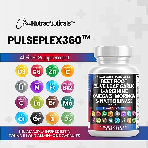 Beet Root Capsules 6000mg Olive Leaf 6000mg Nattokinase 4000 FU Clean NutraceuticalsUS supplements