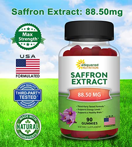 Saffron Gummies - Saffron Extract Supplement - Pure Gummy Supplements Alternative aSquared NutritionUS supplements