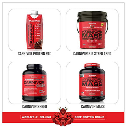 MuscleMeds, Carnivor Beef Protein Isolate Powder 56 Servings, Chocolate, 72 Ounce MuscleMedsUS supplements