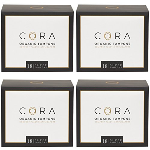Cora Organic Applicator Tampons | Super Absorbency | 100% Organic Cotton, Unscented, BPA-Free CoraAu supplements