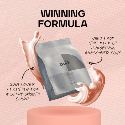 Bulk Pure Whey Protein Powder Shake, Berries and Cream, 1 kg, Packaging May Vary BulkUS supplements