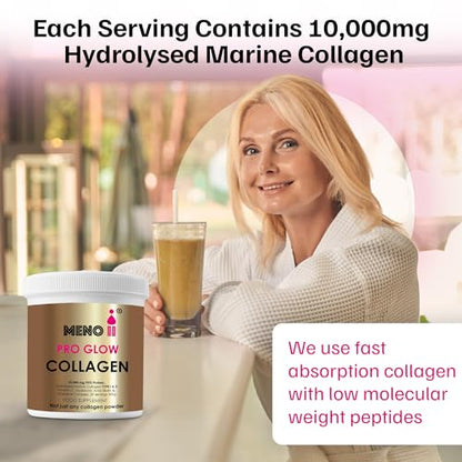Meno II PRO Glow Marine Collagen Powder 10,000mg - High-Potency Supplements for Women Skin Hydration Meno IIUS supplements