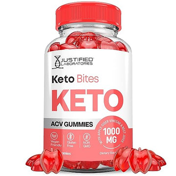 Justified Laboratories Keto Bites Keto ACV Gummies 1000MG Vegan Non GMO with Pomegranate Justified LaboratoriesUS supplements