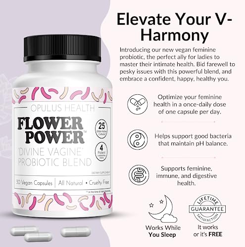 Flower Power 'Divine Vagine' Blend - 30 ct for Balance Urinary Tract Infection, V Health Support for Women Flower PowerAu supplements