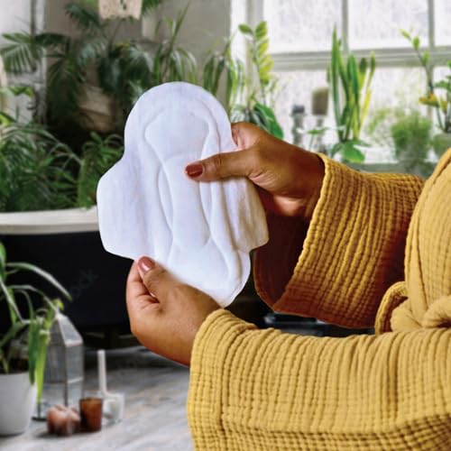 L. Pure Cotton Topsheet Pads for Women, Regular Absorbency, Ultra Thin Pads with Wings L.Au supplements