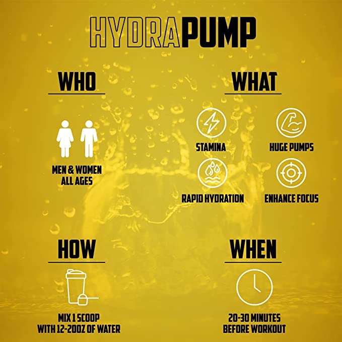 HydraPump | #1 New Stim Free Pre Workout Powder w/ Nitric Oxide Booster, Electrolytes EPN SupplementsAu supplements