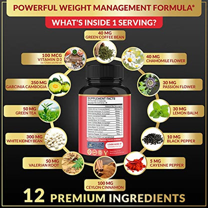 BMVINVOL Night Time Fat Burner, 12-in-1 Powerful Blend of Green Tea, Ceylon Cinnamon BMVINVOLUS supplements