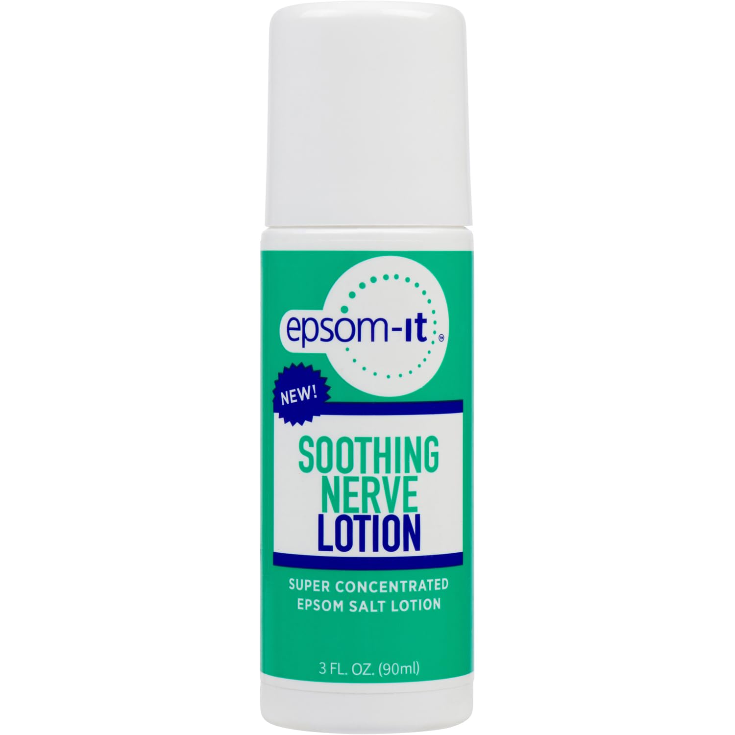 Epsom-It Soothing Nerve Lotion - Roll On Epsom Salt Magnesium Lotion, Topical Magnesium Cream with Capsaicin & Arnica for Tired Muscles and Sleep, 3oz EPSOM-ITAu supplements