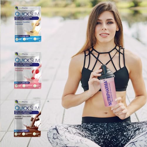 Quick Slim Meal Replacement Shake for Weight Loss, 30 Servings, 20g Protein, 27 Vitamins NUTRIPHARMA Quick SlimUS supplements