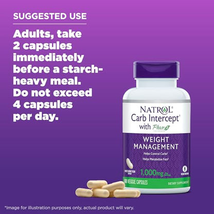 Natrol Carb Intercept with Phase 2 Starch Neutralizer, 60 Capsules NatrolUS supplements