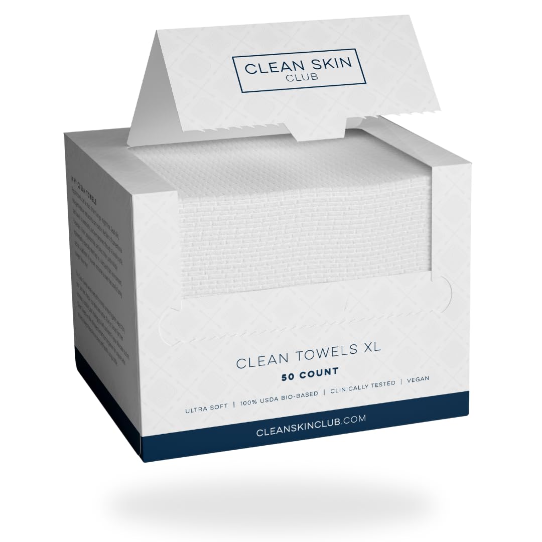 Clean Skin Club Clean Towels XL, 100% USDA Biobased Dermatologist Appr CLEAN SKIN CLUBUS supplements