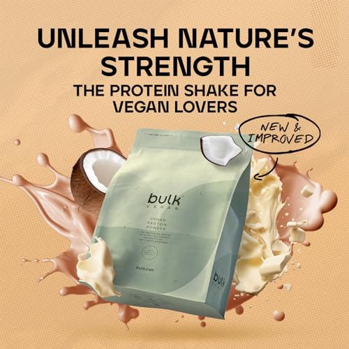 Bulk Vegan Protein Powder, White Chocolate Coconut, 1 kg, New & Improved Formula, 28 Servings BulkUS supplements