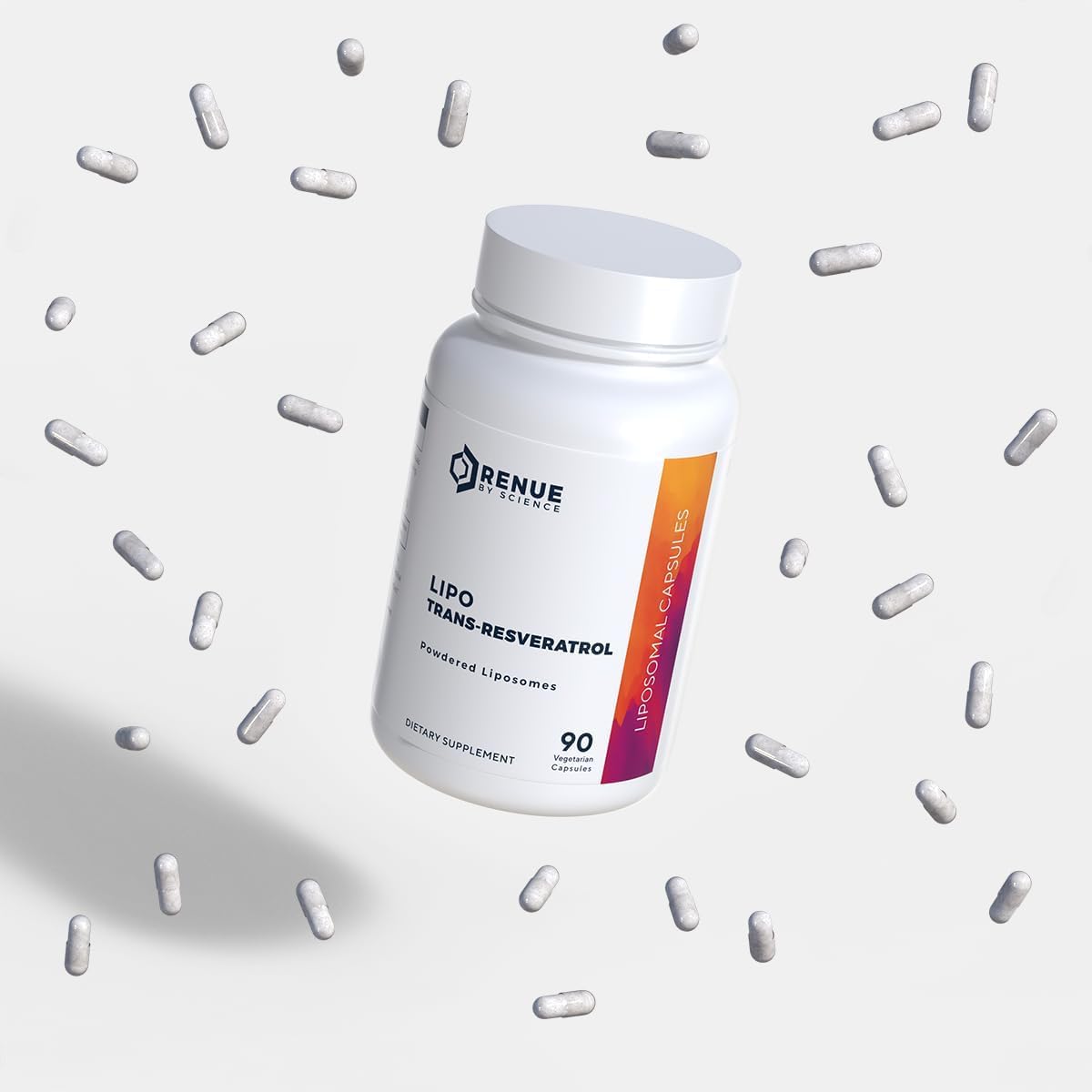 Renue By Science Resveratrol | High Strength Liposomal Resveratrol Supplement | 90 Trans Resveratrol Capsules - 125mg Reservatrol per Serving | Non-GMO | Made in The USA Third-Party Tested Renue By ScienceUS supplements