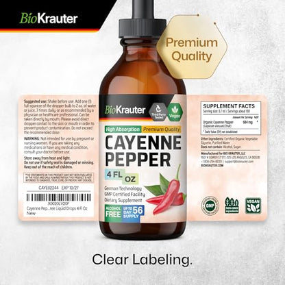 MAUWE HERBS Cayenne Pepper Supplement - Organic Cayenne Pepper Tincture MAUWE HERBSUS supplements
