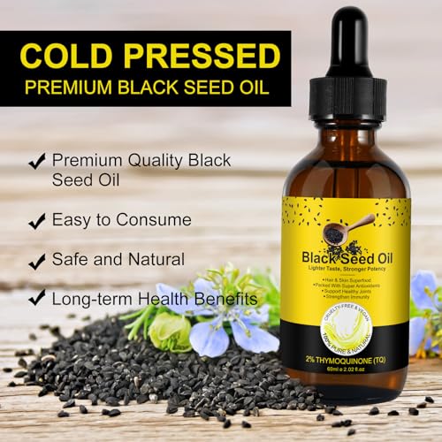 2 Pack Black Seed Oil, Organic Cold Pressed Unrefined Black Seed Oil, Pure Natural Black BDBFZCFPUS supplements