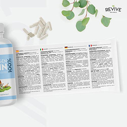 Multi Collagen Protein Capsules - Types I, II, III, V & X - Hydrolysed Grass Fed Bovine, Wild Caught Marine Revive NaturalsUS supplements
