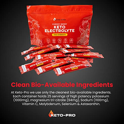 Keto-Pro Keto Electrolytes 80g | Electrolyte Powder Sachets for Extra Convenience Keto-Pro Fuelled by FATUS supplements